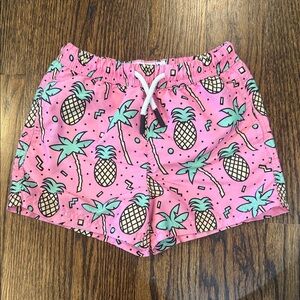 Boys 4T Pink Pineapple Swim Trunks